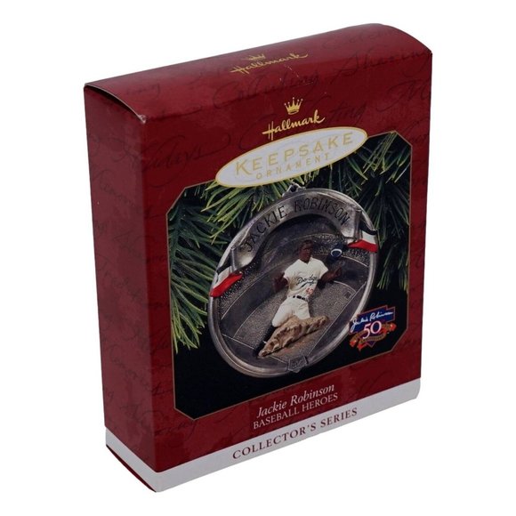 Hallmark Keepsake Ornament Jackie Robinson Baseball Heroes Collector Series - Picture 3 of 9